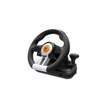Krom K-Wheel Nero Volante USB + Pedali Analogici/Digitali PlayStation 4, Playstation, Playstation 3, Xbox One - Nuovo