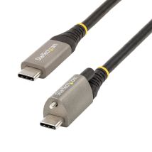 StarTech.com Cable de 1m USB-C con Tornillo Superior de Fijación -10Gbps - Cable Tipo C USB 3.2 Gen 2 - con Carga por Entrega de Alimentación PD de 10