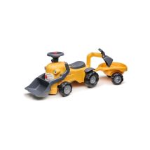 Porteur cantiere FALK Marcel - Trattore con rimorchio, pala frontale ed escavatore Giallo - Nuovo