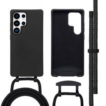 imoshion Coque arrière Color avec cordon amovible et MagSafe pour Samsung Galaxy S25 Ultra - Noir