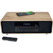 Microsistema Bluetooth - THOMSON - Madera/Negro - FM/DAB+/CD/MP3/USB/Inducción, 75W, Pantalla LCD, Mando a distancia, Alimentación 230V - Nuevo
