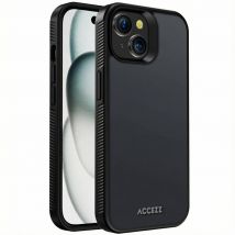Accezz Coque Givrée Robuste pour Apple iPhone 15 - Noir