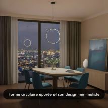 Plafonnier LED Cercle Noir