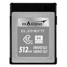 Tarjetas EXASCEND CF Express tipo B 512GB R1800/W1200 - Nuevo