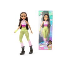 Muñeca Winx Giocchi Preziosi Aisha Icónica 26 cm articulada ropa de tela accesorios marrón - Nuevo