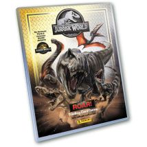 Pacchetto di avvio Panini Jurassic World TCG Album + 2 buste - 16 carte - Carta Edizione limitata N°1 Argento - Nuovo
