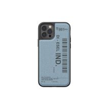 Diesel Funda para Apple iPhone 12 / 12 Pro Barcode Gama Denim en TPU Azul - Nuevo