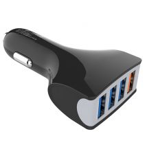 WE Chargeur Allume-Cigare USB pour Voiture, Chargeur Rapide 4 Ports USB Total 35W dont 1 Port Quick Charge 3.0 compatible appareils Apple et Android, 