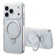 Accezz Coque Ring Stand avec MagSafe pour Apple iPhone 17 Pro Max - Transparent