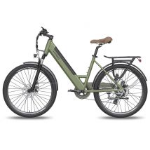 FAFREES F26 Pro 14.5AH Vélo Électrique - Moteur 250W Batterie 36V14.5AH Assisted Autonomie 110KM Frein à Disque Mécanique - Vert Foncé