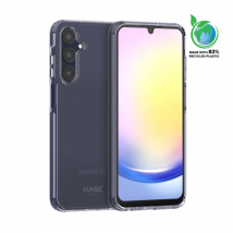 Coque hybride invisible fabriquée à 83 % de plastique recyclé pour Samsung Galaxy A25 5G, transparente - Nuevo