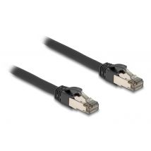 DeLOCK Câble RJ45 de réseau, Cat.6A, U/FTP ultra flexible avec blindage métallique interne, 5 m, noir