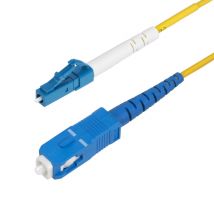 StarTech.com Cable de Fibra Óptica Simplex LC a SC (UPC) OS2 Monomodo de 15m - 9/125μm - 40G/100G - Resistente a Dobleces - Low Insertion Loss - Cable
