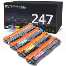 123CONSUMMABLES - TN247 - Toner compatibile per Brother TN243CMYK TN-243CMYK TN 243 DCP-L3550CDW MFC-L3750CDW MFC-L3730CDN MFC-L3710CW MFC-L3770CDW HL
