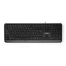 Nedis KBMU200BKFR clavier Maison USB AZERTY Français Noir