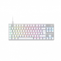 Clavier Gaming Newskill Serike TKL V2 Blanc | Switch Red Hotswap | RGB | Châssis Alu | Personnalisable | NewSwitch Lineaire Rouge
