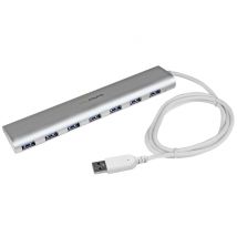 StarTech.com Hub USB à 7 Ports avec Ethernet, USB-A, Gigabit Ethernet/GbE, USB 5Gbps, Design Robuste, Alimentation par Bus, Hub USB 3.0 Portable pour 