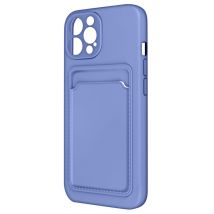 Coque iPhone 13 Pro Silicone Souple Porte-carte Forcell Violet