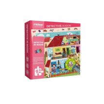 Puzzle de detectives ecológicos - Casa con lupa 42 piezas para niños - Nuevo