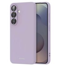Coque en Silicone Liquide pour Samsung Galaxy S25 Anti-Choc Flexible Violet clair