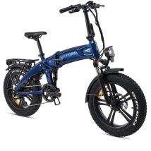 Sorø 2026 - Bicicleta eléctrica plegable de neumáticos anchos 48V 14,5Ah - Azul real - Nuevo