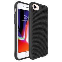 imoshion Rugged Hybrid Carbon Case pour Apple iPhone SE (2022 / 2020) / 8 / 7 - Noir