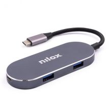 Nilox MINI-DOCKING USB-C: HDMI, 3 PUERTOS USB 3.0 Y USBC - Nuevo