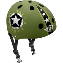 Casco de skate STAMP Skids Control Military Star - Mixto - Talla 53/57 cm - Verde - Nuevo