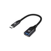 Conceptronic ABBY18B changeur de genre de câble USB-C USB-A Noir