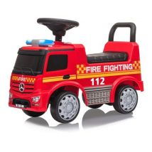 Coche a Empujar Mercedes-Benz Antos Bombero con Claxon y Protección Anti-Vuelco - Nuevo