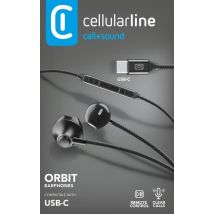 Cellularline ORBIT Auriculares de cápsula estéreo con micrófono y mando a distancia - Nuevo