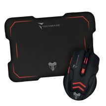 Techmade TM-M016-RED mouse Gaming Destro USB Type-A - Nuovo