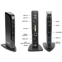 DLH Station d'accueil universelle USB-C et USB-A triple affichage avec Power Delivery 65W