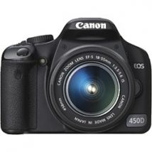 Canon EOS 450D + EF-S 18-55mm + EF 75-300mm Kit d'appareil-photo SLR 12,2 MP CMOS 4272 x 2848 pixels Noir