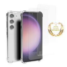 EVETANE Samsung Galaxy S23 Funda de silicona a prueba de golpes + 2 paneles de vidrio templado de protección de pantalla - Nuevo