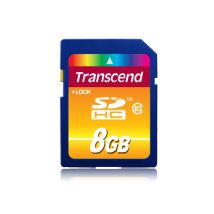 Memoria flash Transcend TS8GSDHC10 8GB SDHC NAND Classe 10 - Nuovo