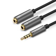 Ugreen 30619 câble audio 0,2 m 3,5mm 2 x 3.5mm Noir, Gris