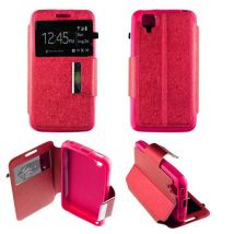 Etui Folio Rose Fushia compatible Wiko Goa