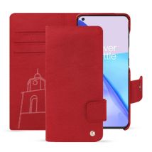 Funda de piel OnePlus 11 - Solapa billetera - Rojo - Piel lisa de primera calidad - Nuevo
