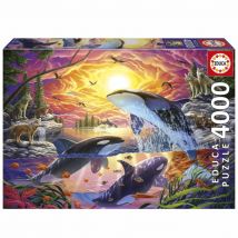 Puzzle - EDUCA - Orchi e lupi - 4000 pezzi - 136 x 96 cm - Per adulti dai 15 anni in su - Nuovo