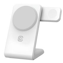 Chargeur Sans Fil 3-en-1 pour iPhone / Apple Watch / AirPods Modèle MagSpot Blanc