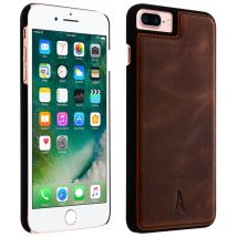 Akashi Carcasa de piel para iPhone 6 Plus / 6S Plus / 7 Plus / 8 Plus Marrón - Nuevo