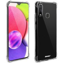 Funda de silicona antichoque Moozy para Samsung A30 - Funda transparente para teléfono en TPU blando - Nuevo