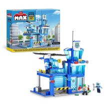 Set de construcción - Estación de Policía Mediana - 321 piezas - Puesto de policía - Helipuerto incluido - Nuevo