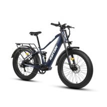 VTT électrique RATTAN Pathfinder Pro avec batterie 48 V 18 Ah, Shimano 7 vitesses - bleu