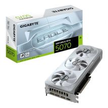 GIGABYTE GeForce RTX 5070 EAGLE OC ICE SFF 12G Carte Graphique - 12 Go GDDR7, 192 bits, PCI-E 5.0, 2587 MHz Core Clock, 3 x DP 2.1a, 1 x HDMI 2.1b, 