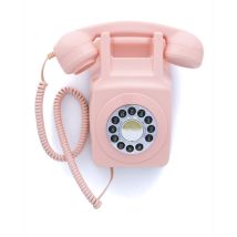 GPO 746 Wall Téléphone Mural Bouton Poussoir – Téléphone Fixe Vintage, Design rétro -Rose