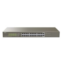 Tenda TEG1124P-24-250W commutateur réseau Non-géré Gigabit Ethernet (10/100/1000) Connexion Ethernet, supportant l'alimentation via ce port (PoE)