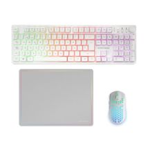 Mars Gaming MCPWXWES teclado Ratón incluido FR inalámbrico +USB QWERTY Español Blanco - Nuevo