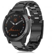 Bracelet de montre en titane pour Garmin Fenix 7X/6X/5X - 26 mm, noir